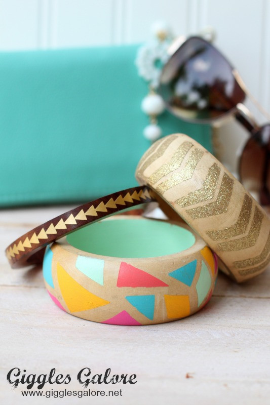 DIY Wooden Bracelet
 DIY Painted Wooden Bracelets Giggles Galore