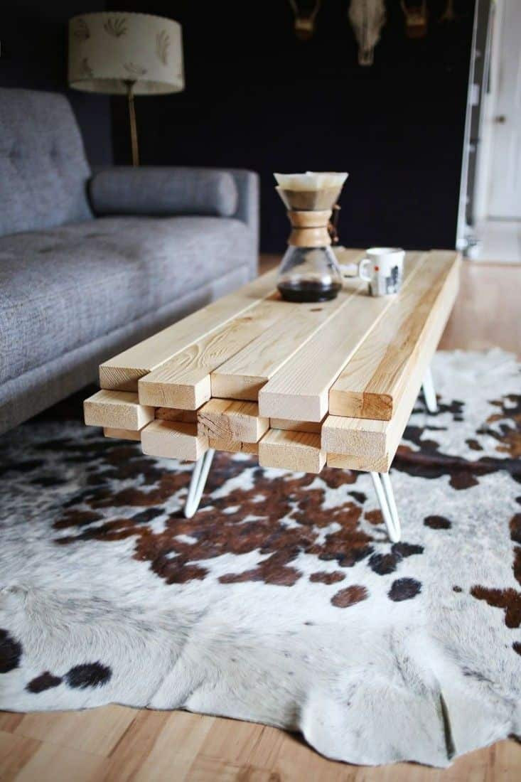 DIY Wooden Coffee Table
 15 Beautiful Cheap DIY Coffee Table Ideas