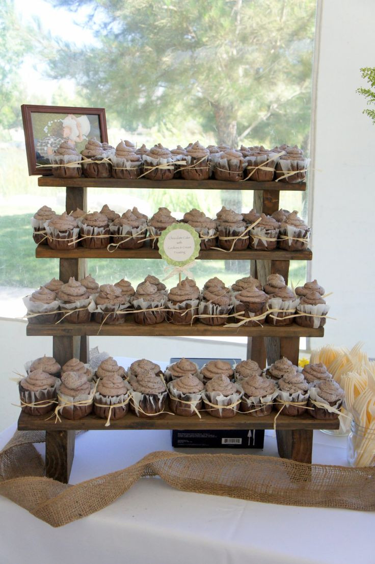 DIY Wooden Cupcake Stand
 71 best Rustic Cupcakes Cakes & Displays images on