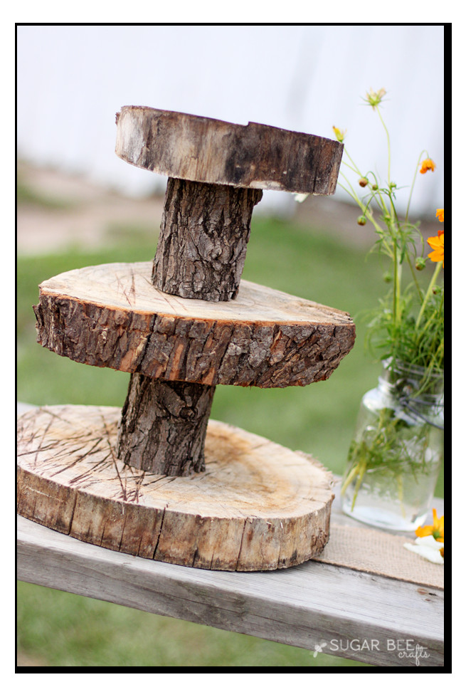 DIY Wooden Cupcake Stand
 Rustic Wood Cupcake Stand