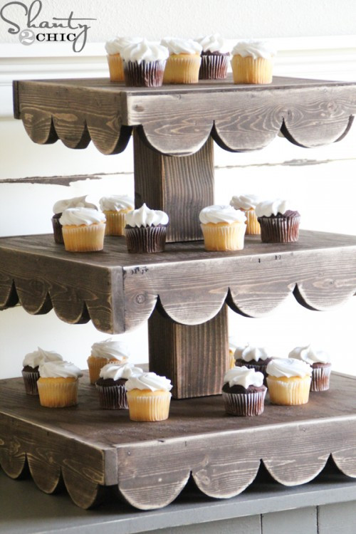 DIY Wooden Cupcake Stand
 DIY Cupcake Stand And a Giveaway Shanty 2 Chic