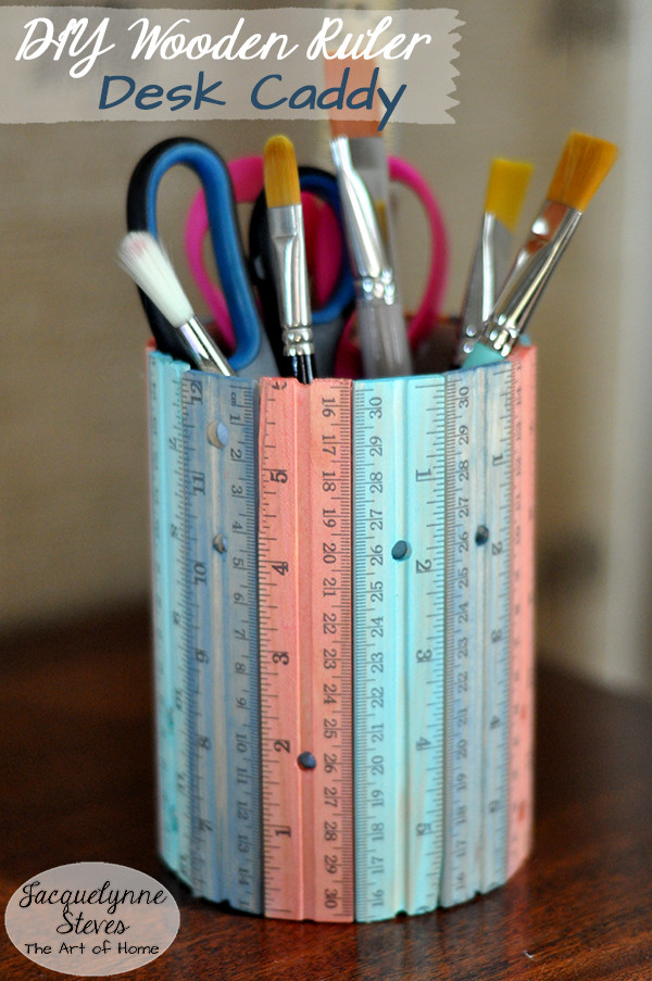 DIY Wooden Desk Organizer
 DIY desk organizer made from wooden rulers