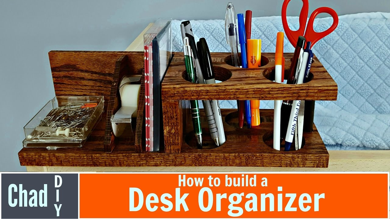 DIY Wooden Desk Organizer
 Custom DIY Desk Organizer