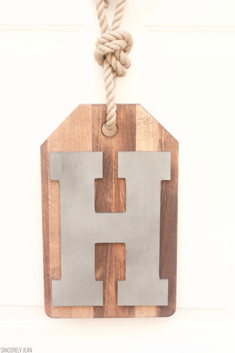 DIY Wooden Door Hangers
 DIY Wood Monogram Door Hanger Sincerely Jean