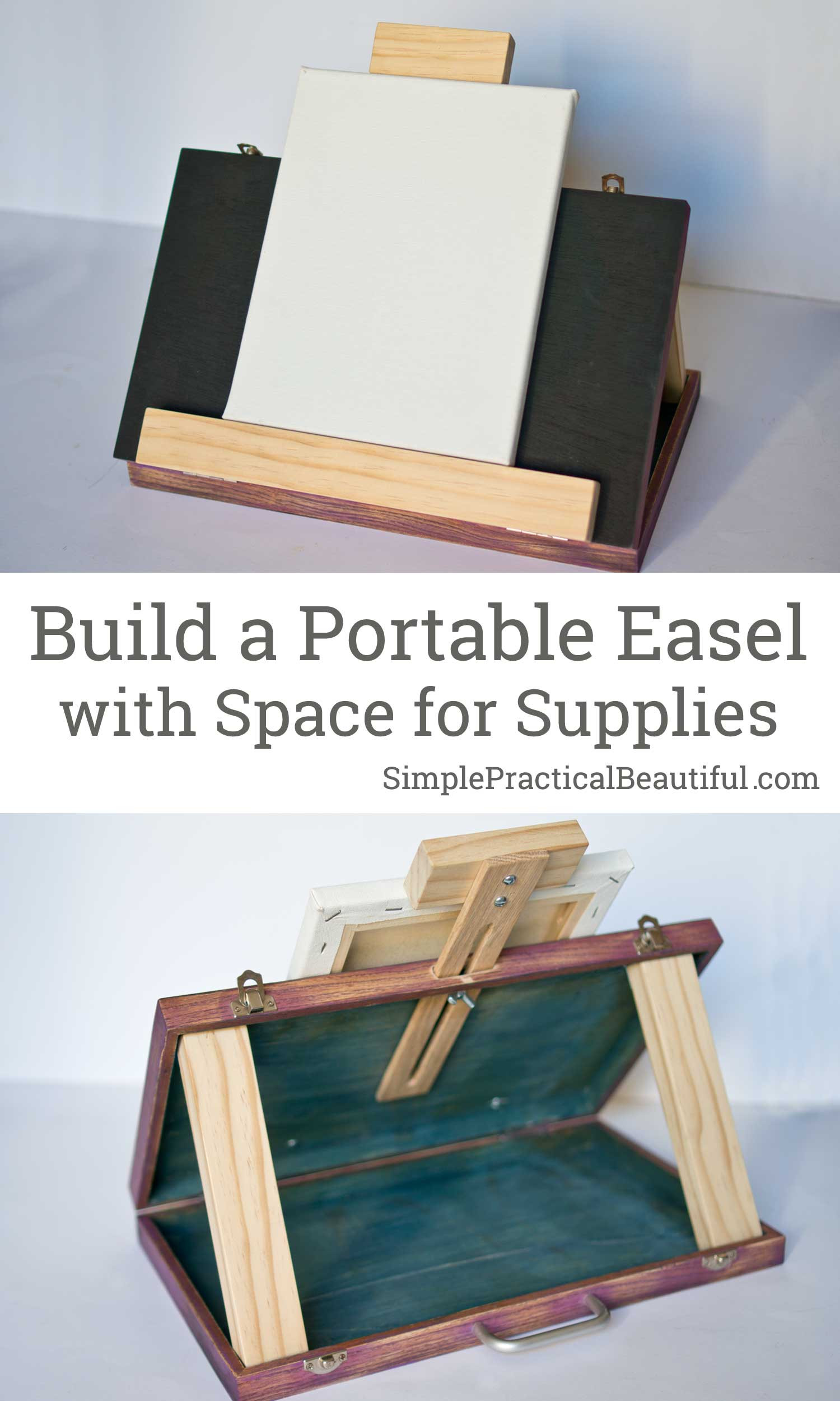 DIY Wooden Easel
 Make a DIY Portable Art Easel Out of an Old Wood Case