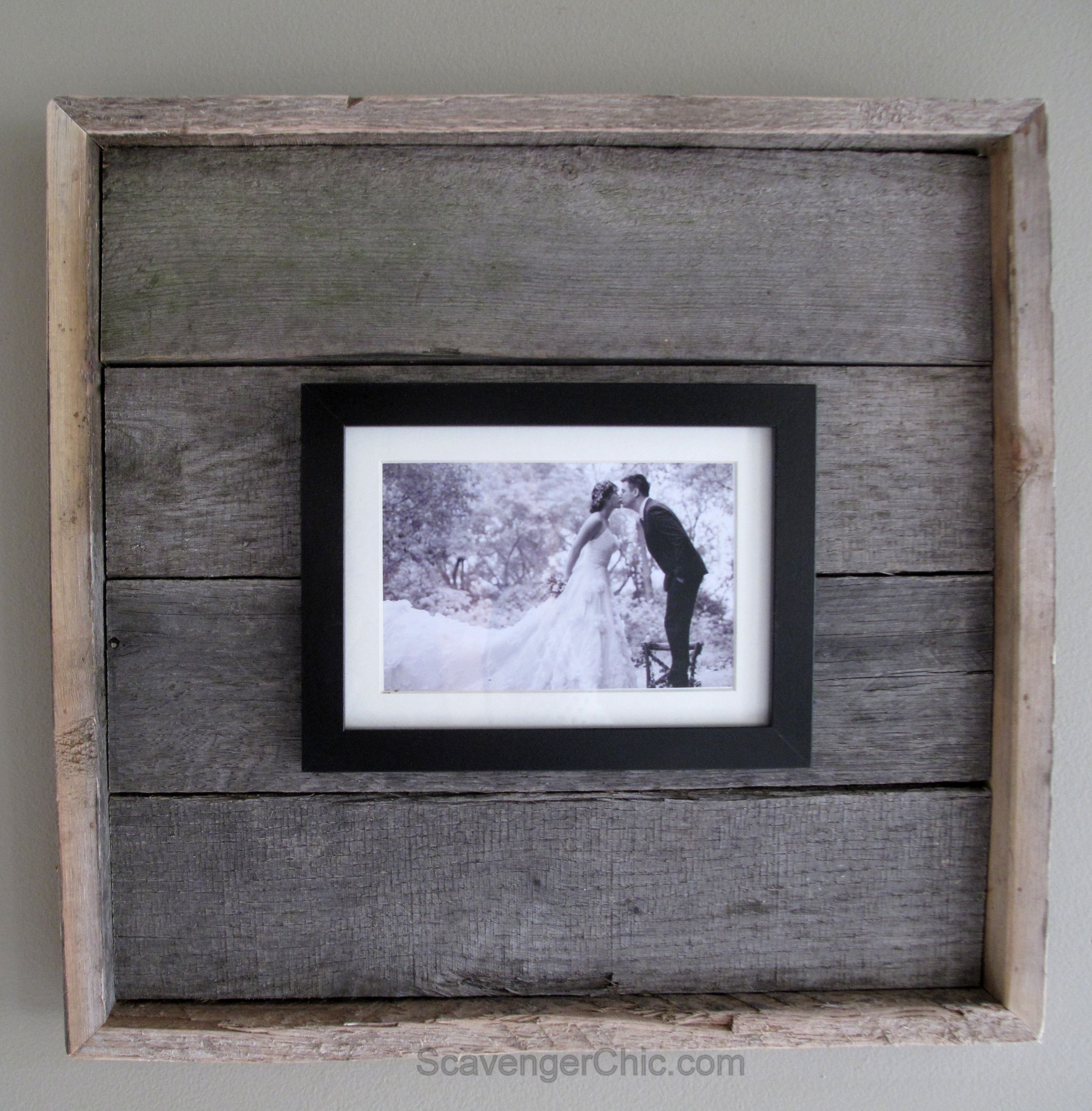 DIY Wooden Frame
 Easy diy Pallet Wood Frame 013 – Scavenger Chic