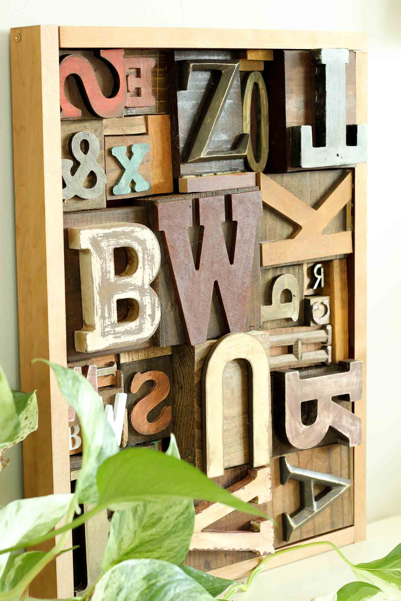 DIY Wooden Letter
 DIY Art Idea With Faux Letterpress Print Blocks Make