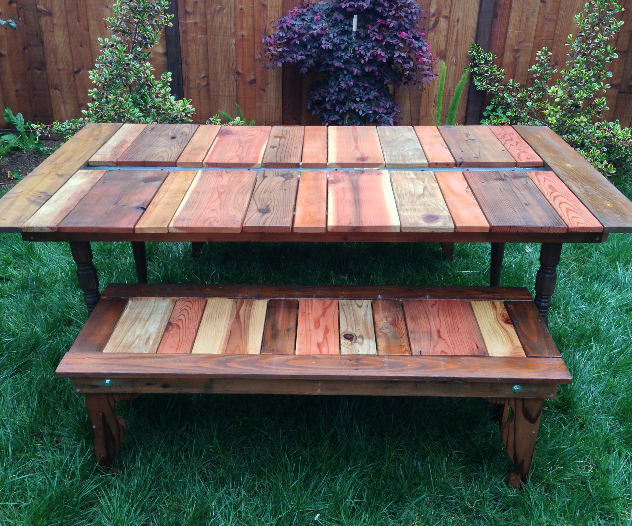 DIY Wooden Picnic Table
 Reclaimed Wood Flat Pack Picnic Table With Planter Ice