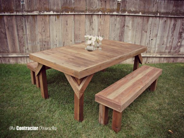 DIY Wooden Picnic Table
 50 Free DIY Picnic Table Plans for Kids and Adults