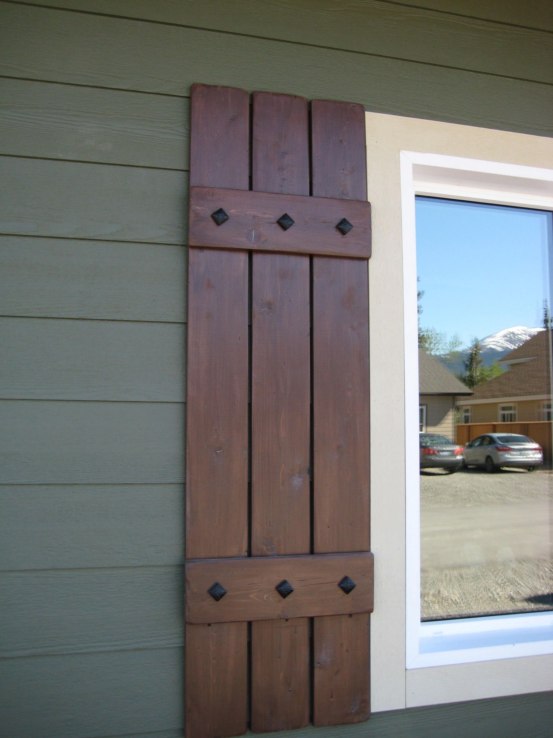 DIY Wooden Shutters Exterior
 Cedar shutters