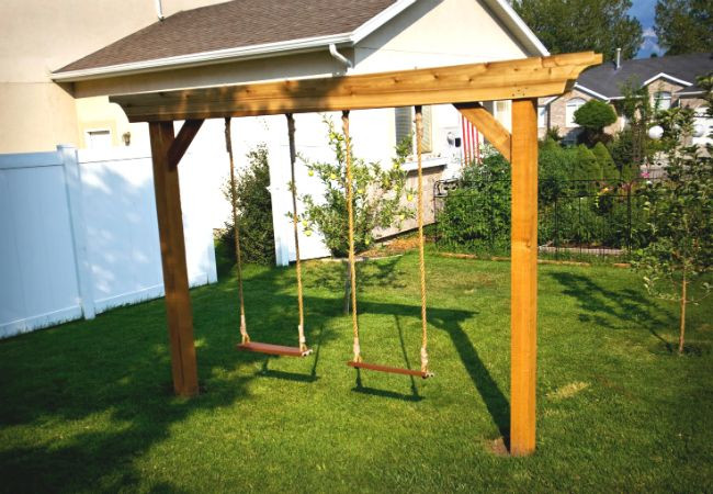 DIY Wooden Swings
 Simple Wooden Swing Set Incredible Classic A Frame Do It