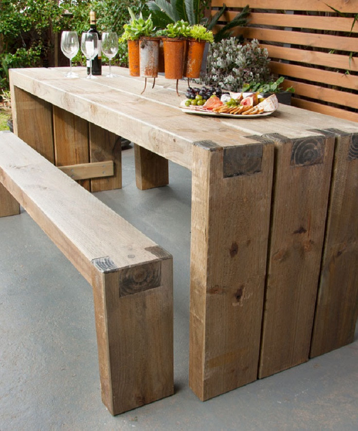 DIY Wooden Table
 10 Wooden DIY Projects to Embellish Your Backyard for