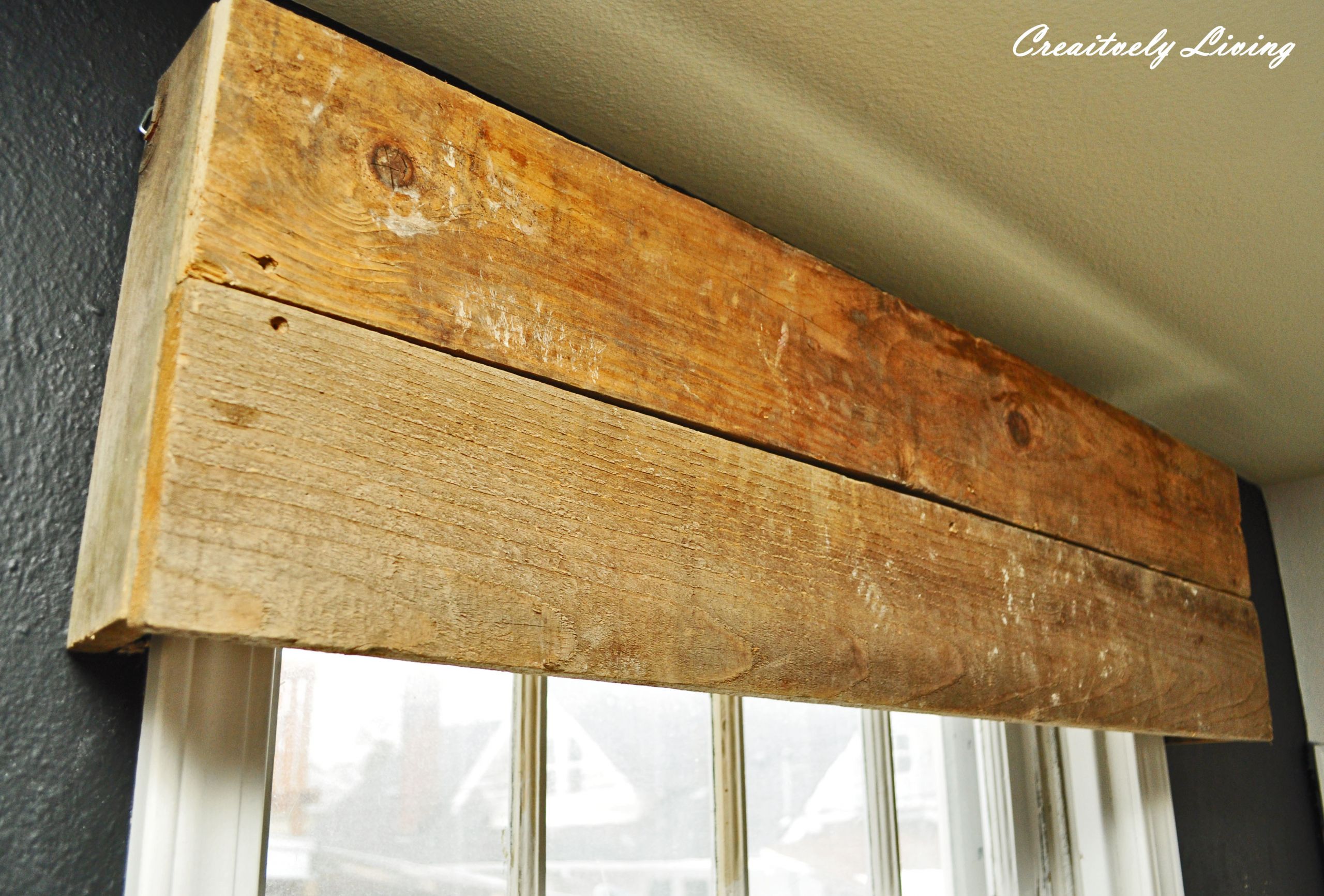 DIY Wooden Valance
 DIY Rustic Window Valances by Creatively Living Blog