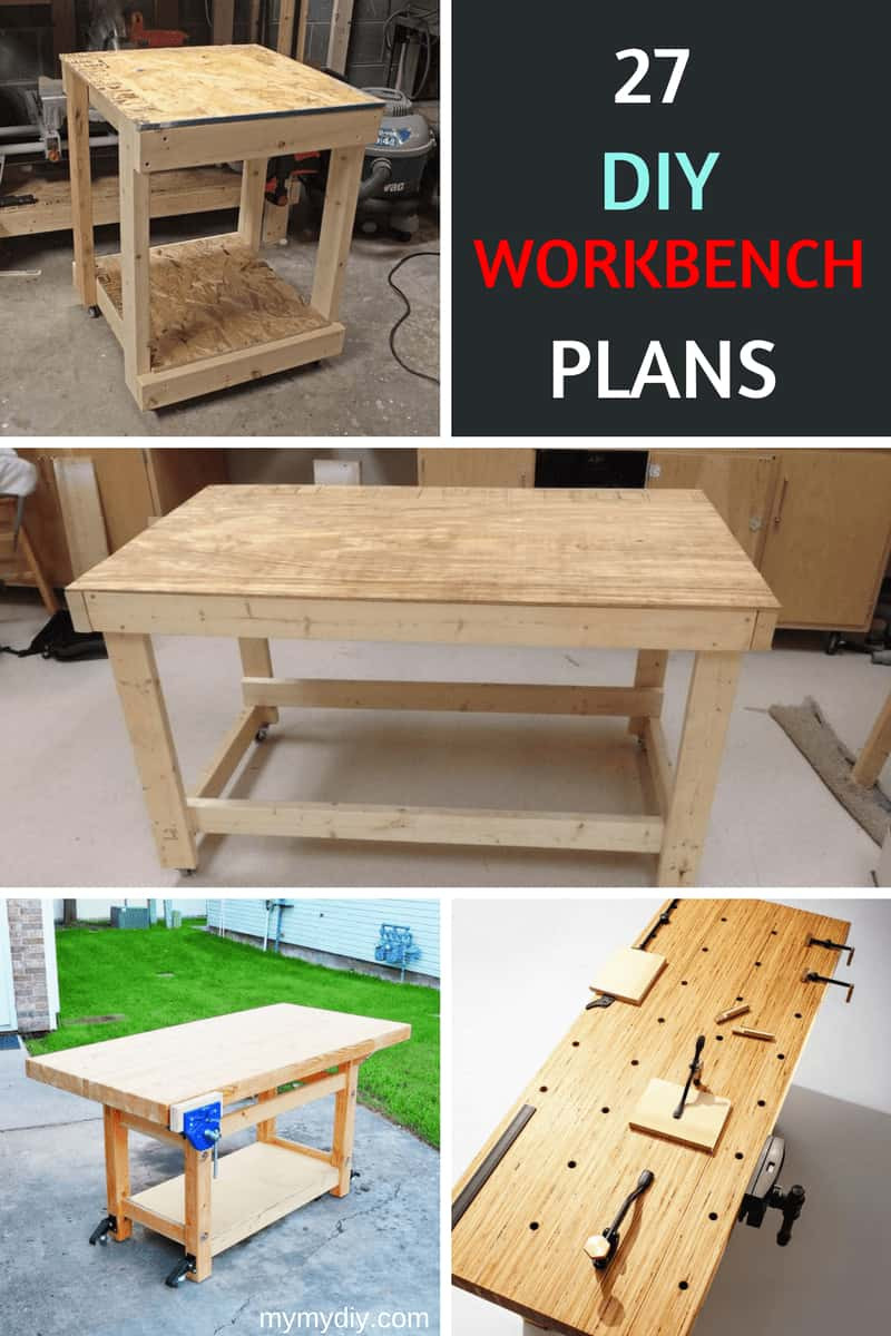 DIY Woodworking Plans
 27 Sturdy DIY Workbench Plans [Ultimate List] MyMyDIY
