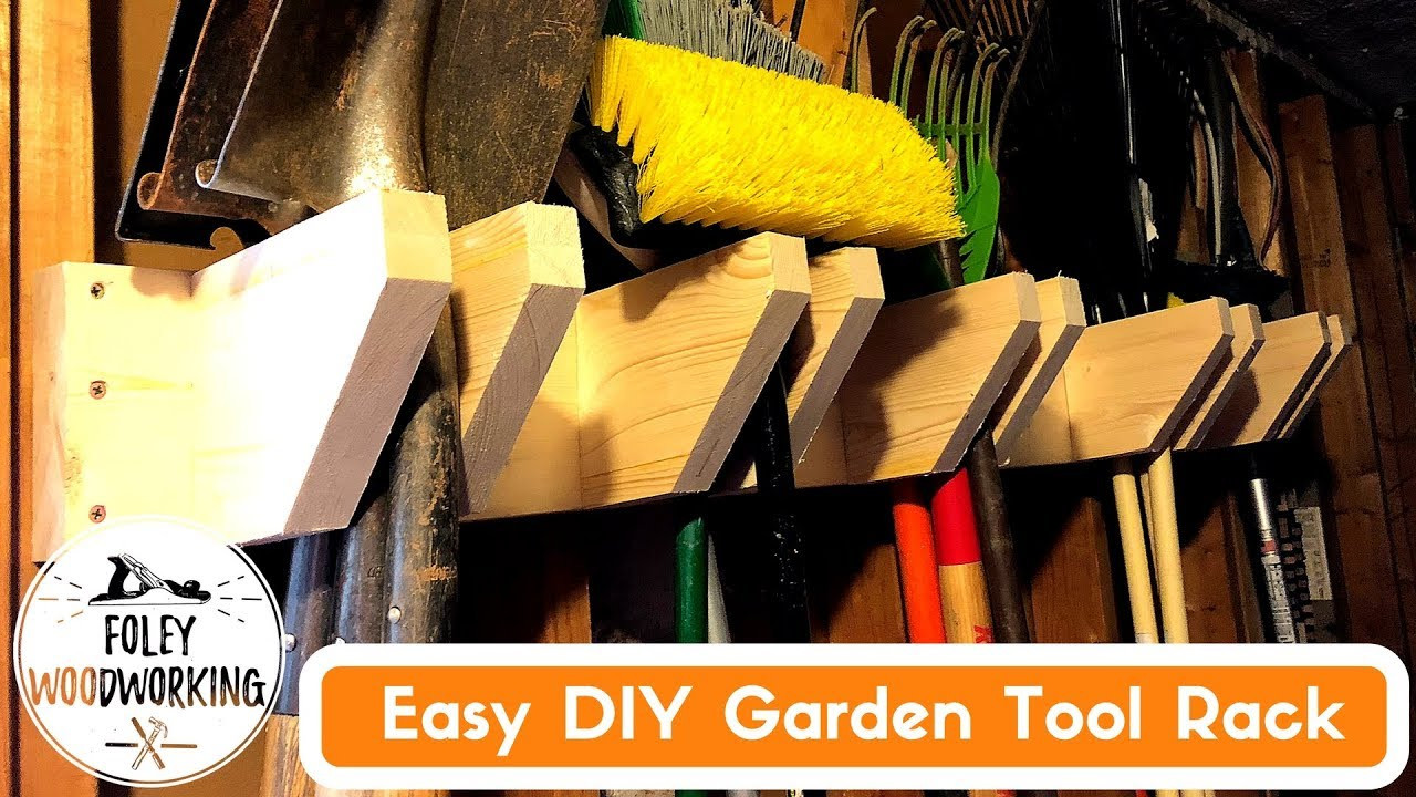 DIY Yard Tool Organizer
 Easy DIY Garden Tools Rack