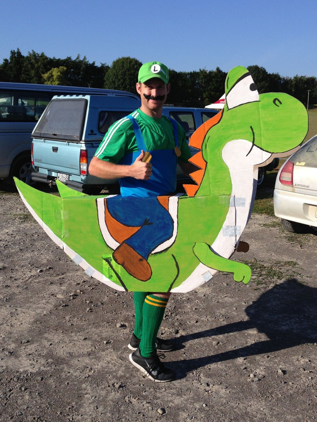 DIY Yoshi Costume
 Luigi & Yoshi Homemade costume