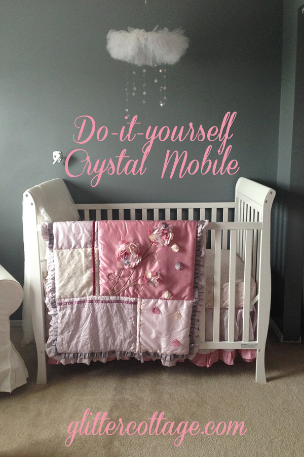 Do It Yourself Baby Nursery Decor
 DIY Crystal Mobile baby nursery decor glittercottage