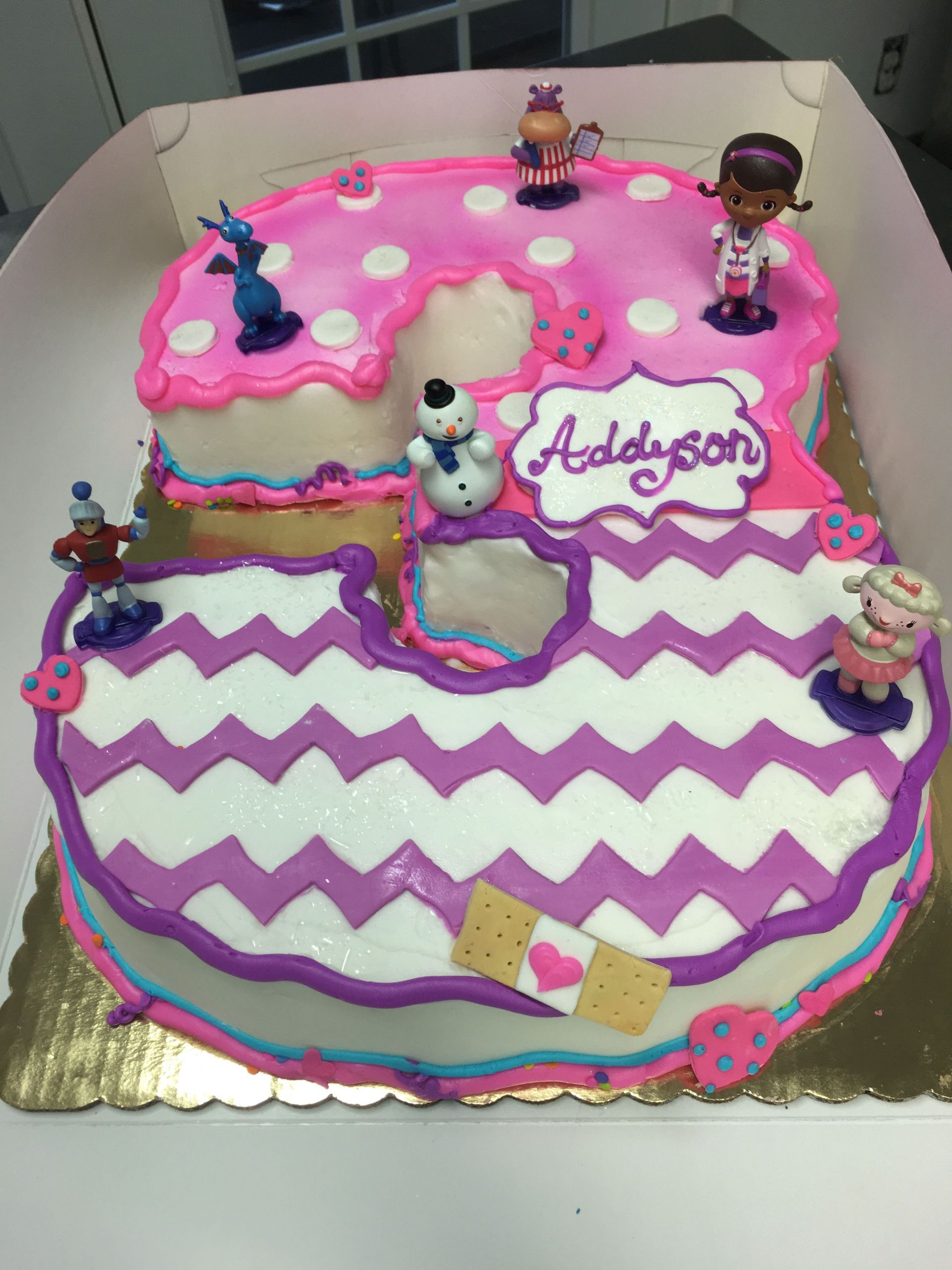 Doc Mcstuffins Birthday Cakes
 Doc McStuffins cake shaped numberkes