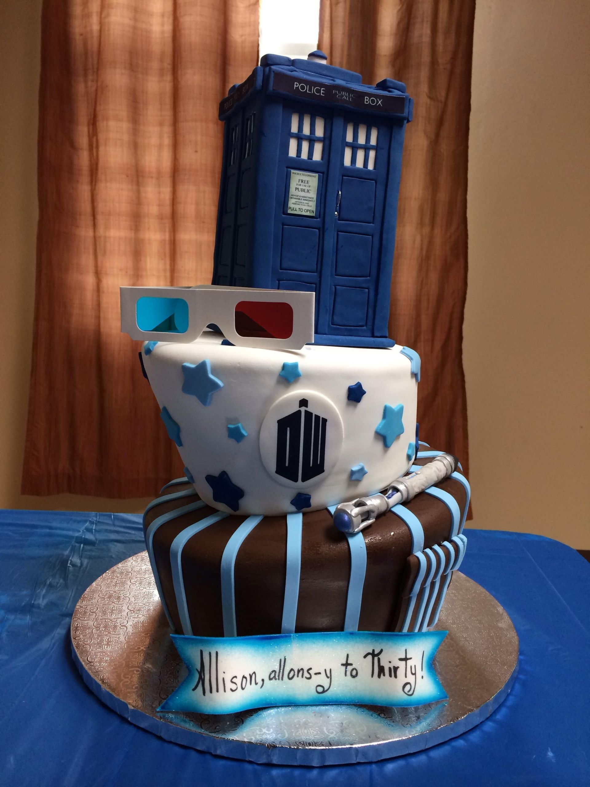 Doctor Who Birthday Cake
 Doctor Who cake for my wife s thirtieth birthday