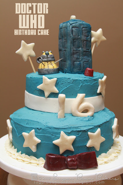 Doctor Who Birthday Cake
 Sugar Bean Bakers Doctor Who Birthday Cake