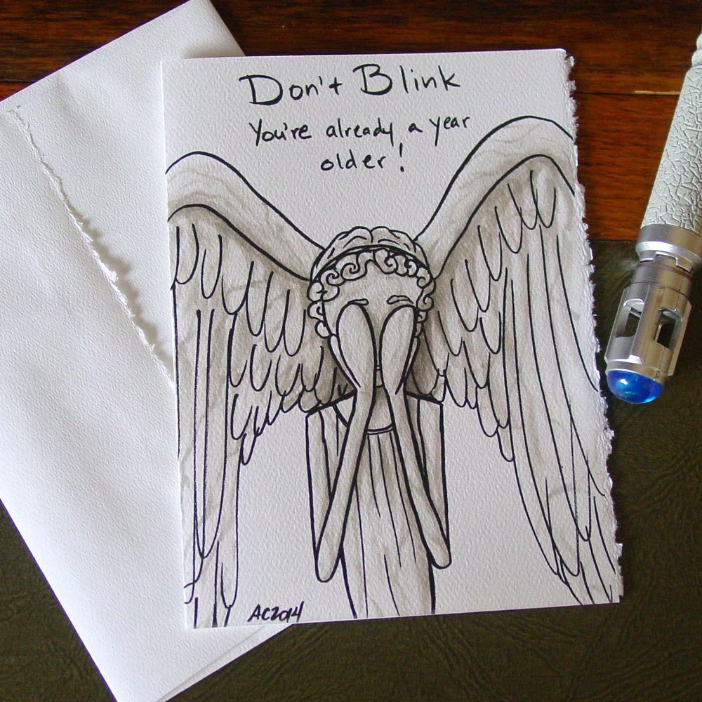 Doctor Who Birthday Card
 Doctor Who Birthday Card Weeping Angel Don t Blink