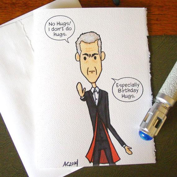 Doctor Who Birthday Card
 Doctor Who Birthday Card Twelve says No Hugs unValentine