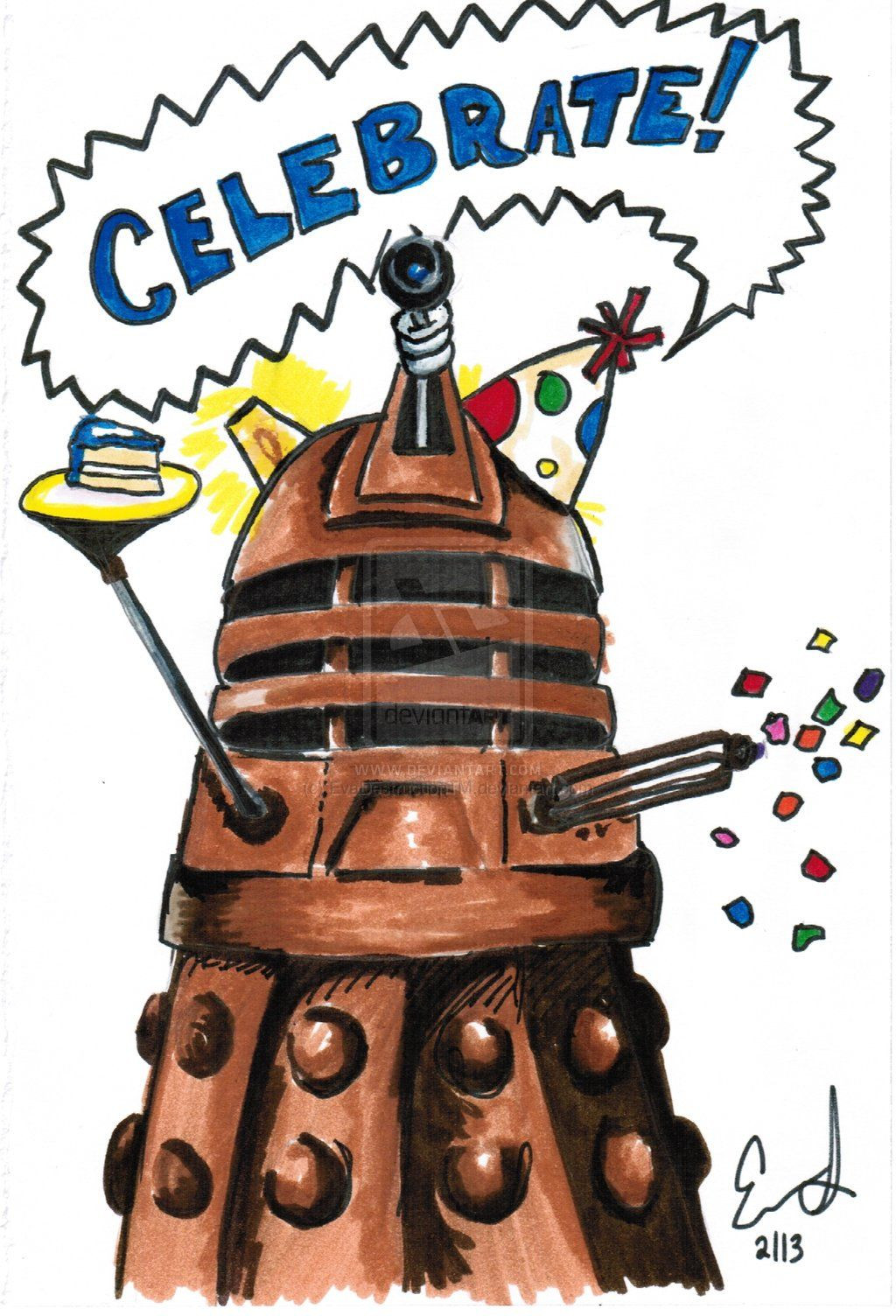 Doctor Who Birthday Card
 Dalek Birthday Card by EvaDestructionTM on deviantART