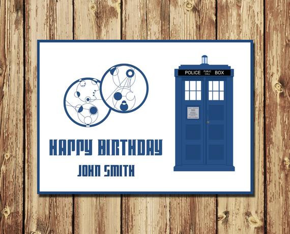 Doctor Who Birthday Card
 Doctor Who Birthday Card Gallifreyan Greeting by