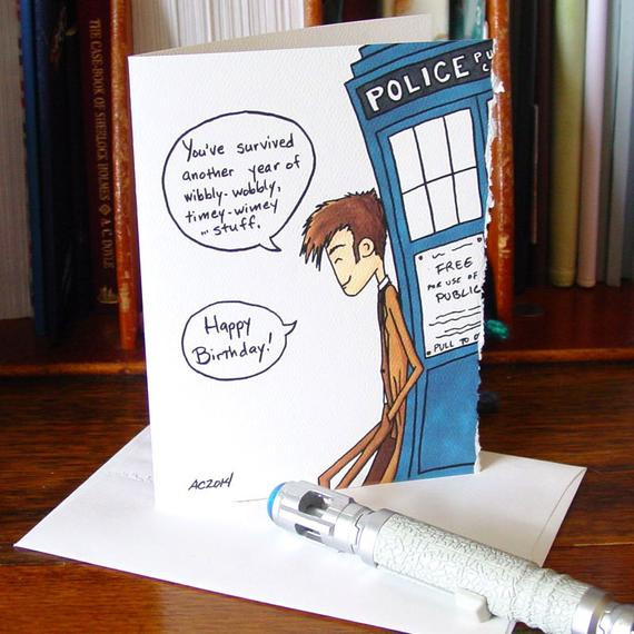 Doctor Who Birthday Card
 Doctor Who Birthday Card Tenth Doctor Timey Wimey