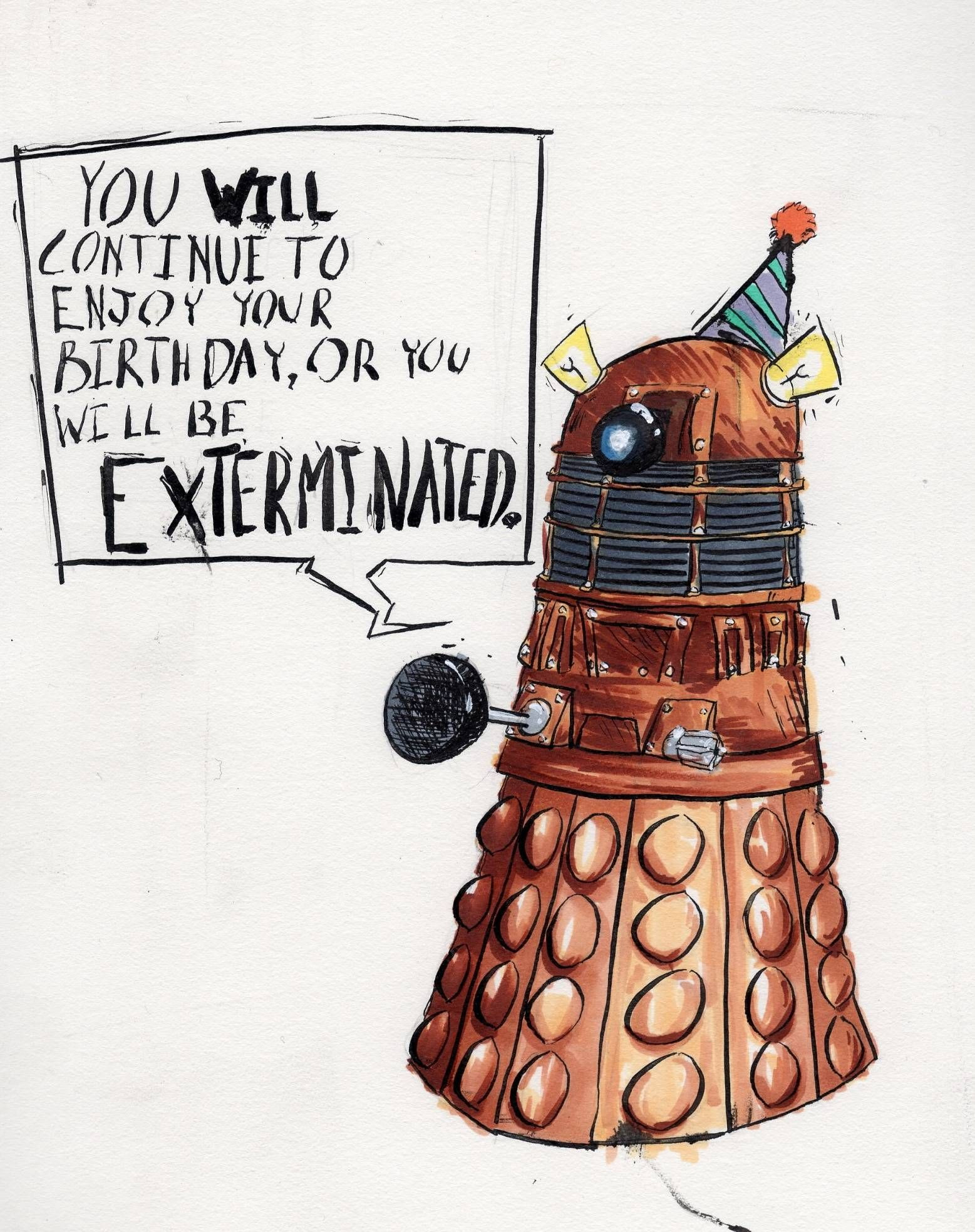 Doctor Who Birthday Card
 Dalek birthday wishes