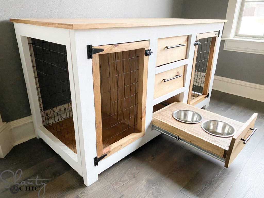 Dog Crate Furniture DIY
 5 Free Double Dog Crate Furniture Plans With