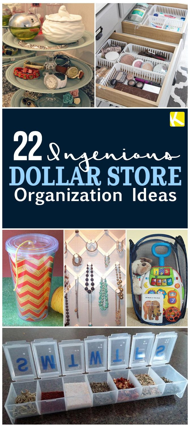 Dollar Store DIY Organization
 22 Ingenious Dollar Store Organization Ideas