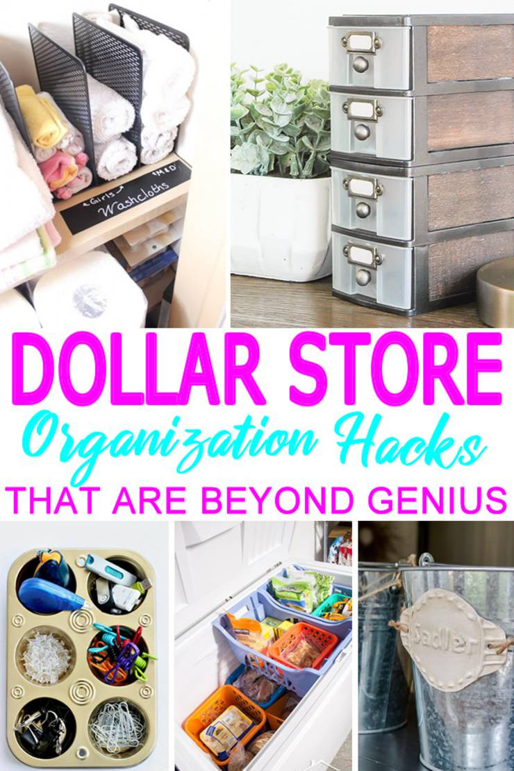 Dollar Store DIY Organization
 DIY Dollar Store Hacks