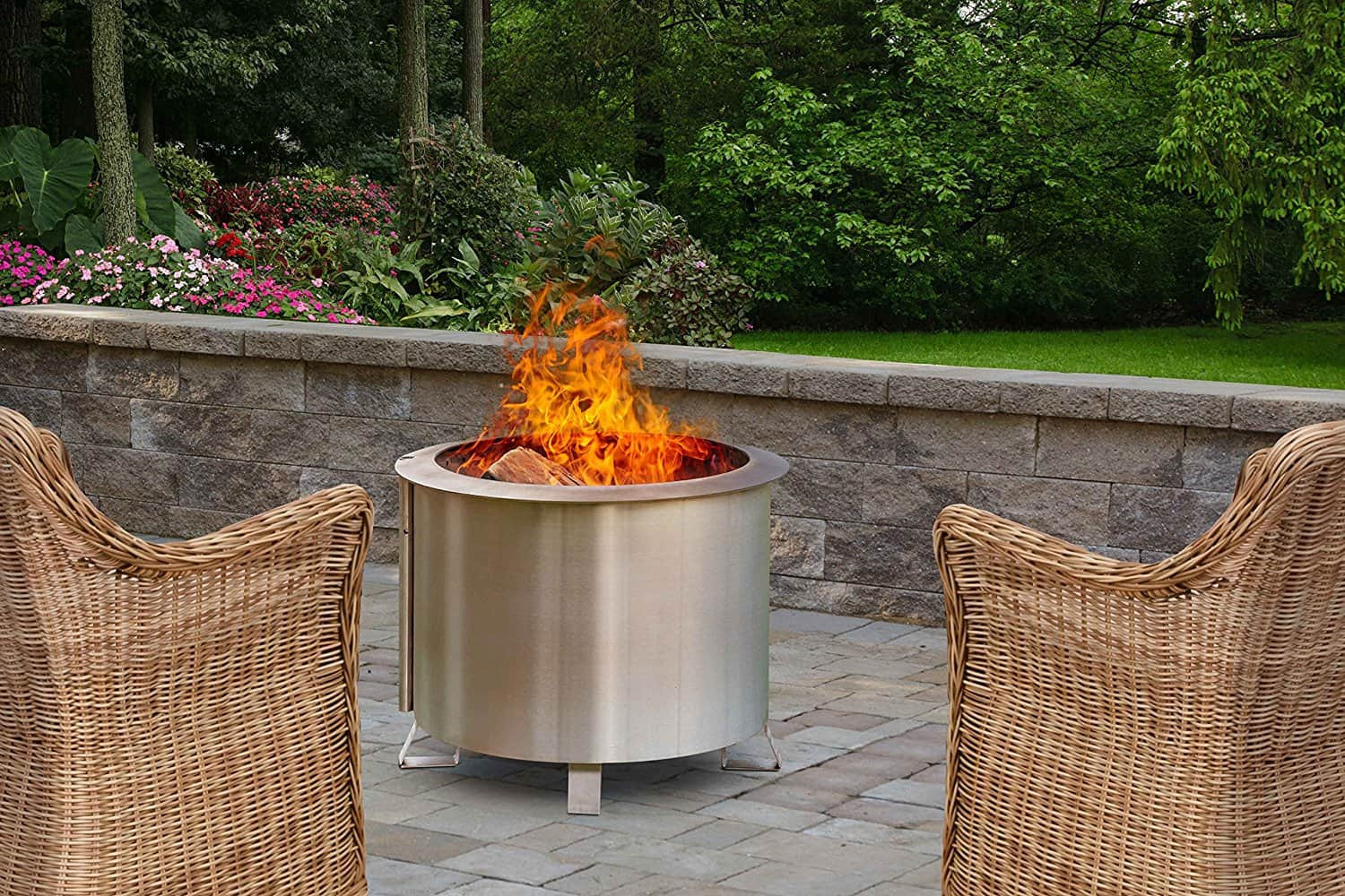Double Flame Patio Fire Pit
 Top Rated Stainless Steel Fire Pit and Bowls Reviewed