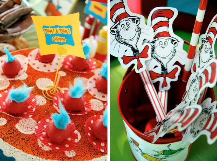 Dr Seuss 1St Birthday Party Ideas
 Kara s Party Ideas Dr Seuss Cat in the Hat 1st Birthday