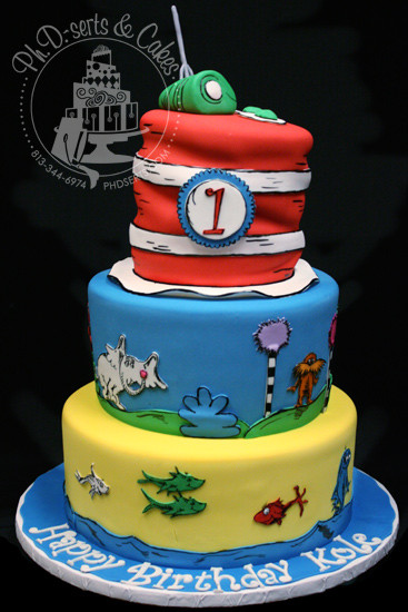 Dr Seuss Birthday Cake
 Ph D serts