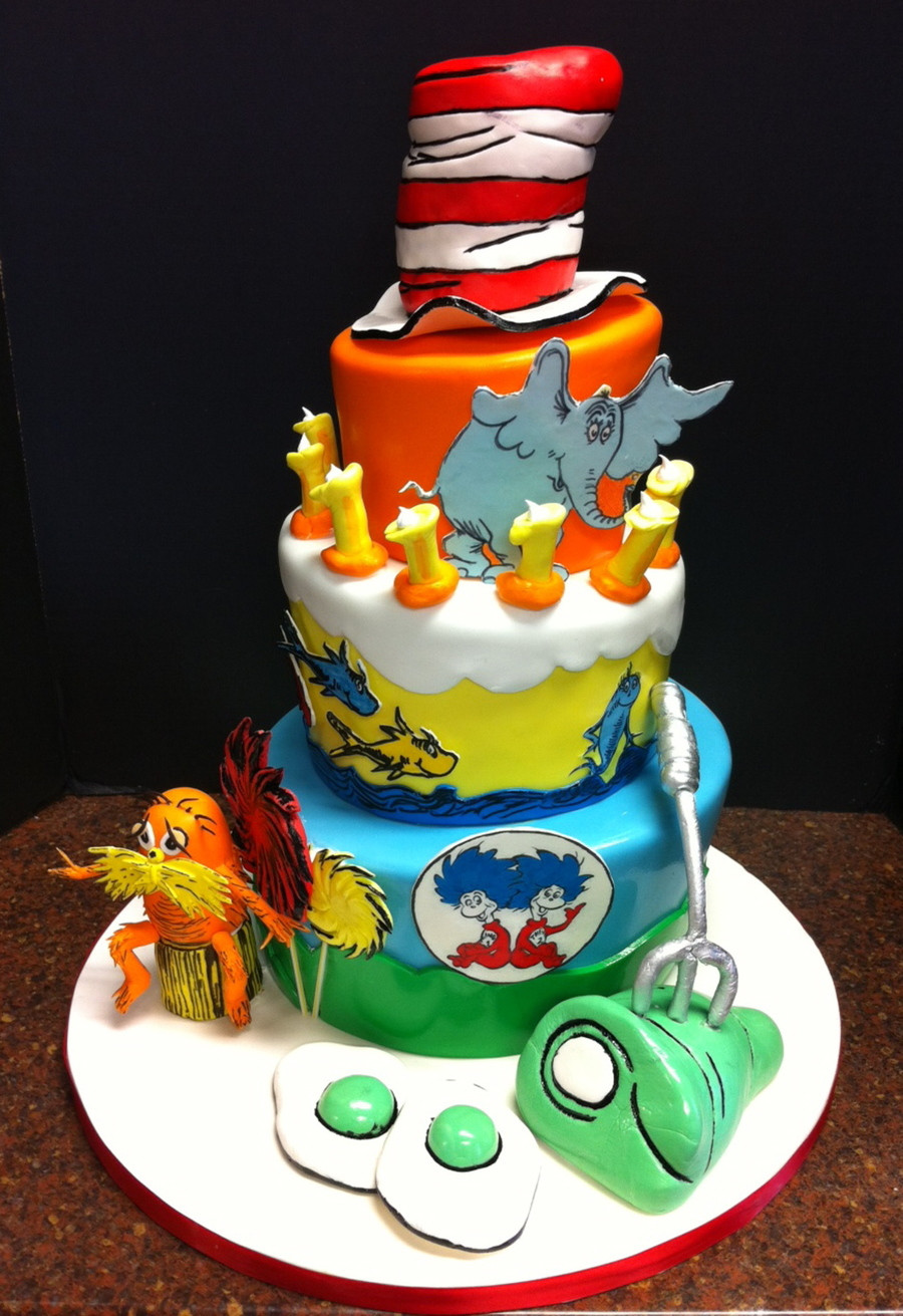 Dr Seuss Birthday Cake
 Dr Seuss First Birthday Cake CakeCentral