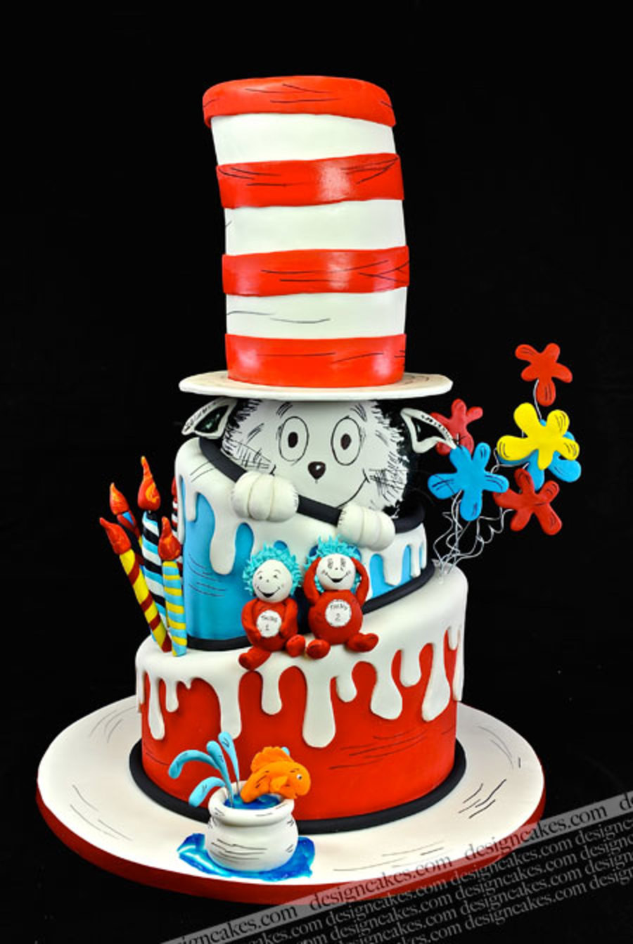 Dr Seuss Birthday Cake
 Cat In The Hat Cake Druss Cake CakeCentral