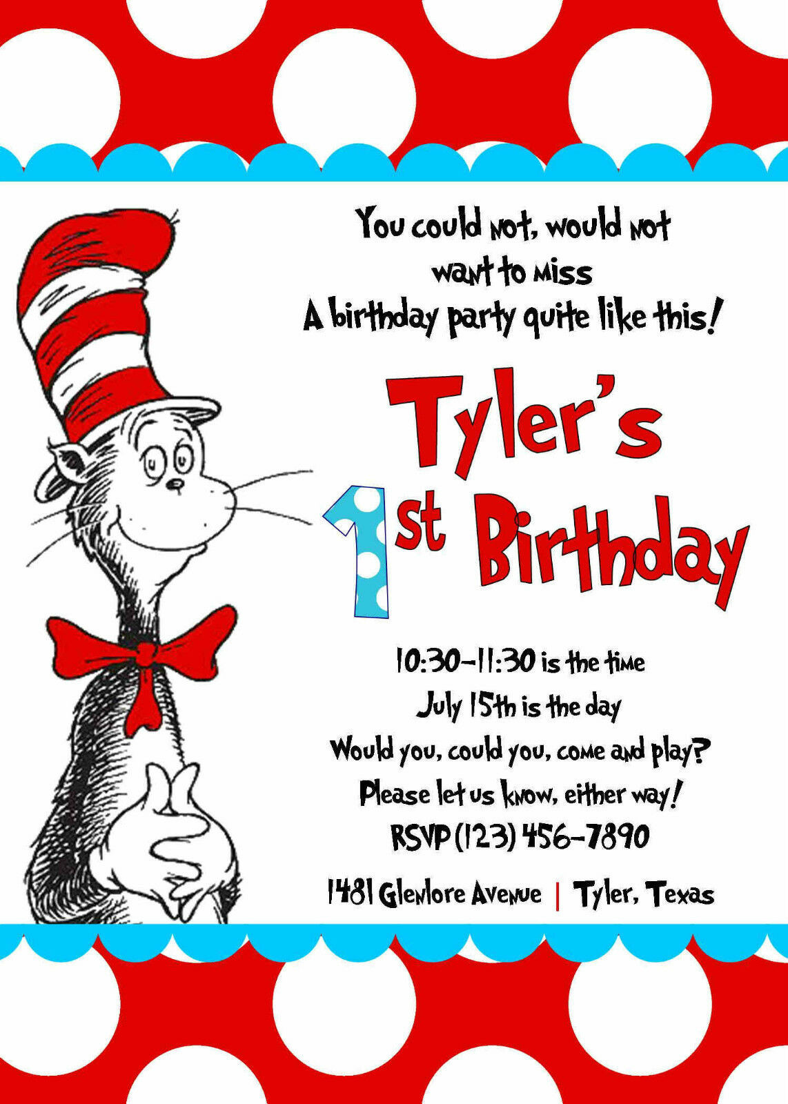 Dr Seuss Birthday Invitations
 dr seuss birthday invitations