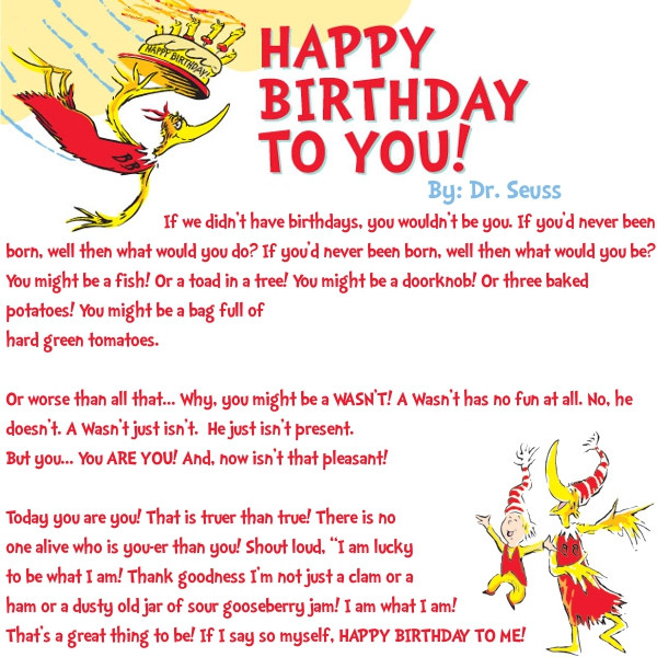 Dr Seuss Happy Birthday To You Quotes
 Here’s to Another Year