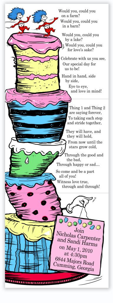 Dr Seuss Wedding Vows
 212 best images about Dr Seuss Wedding Theme on Pinterest