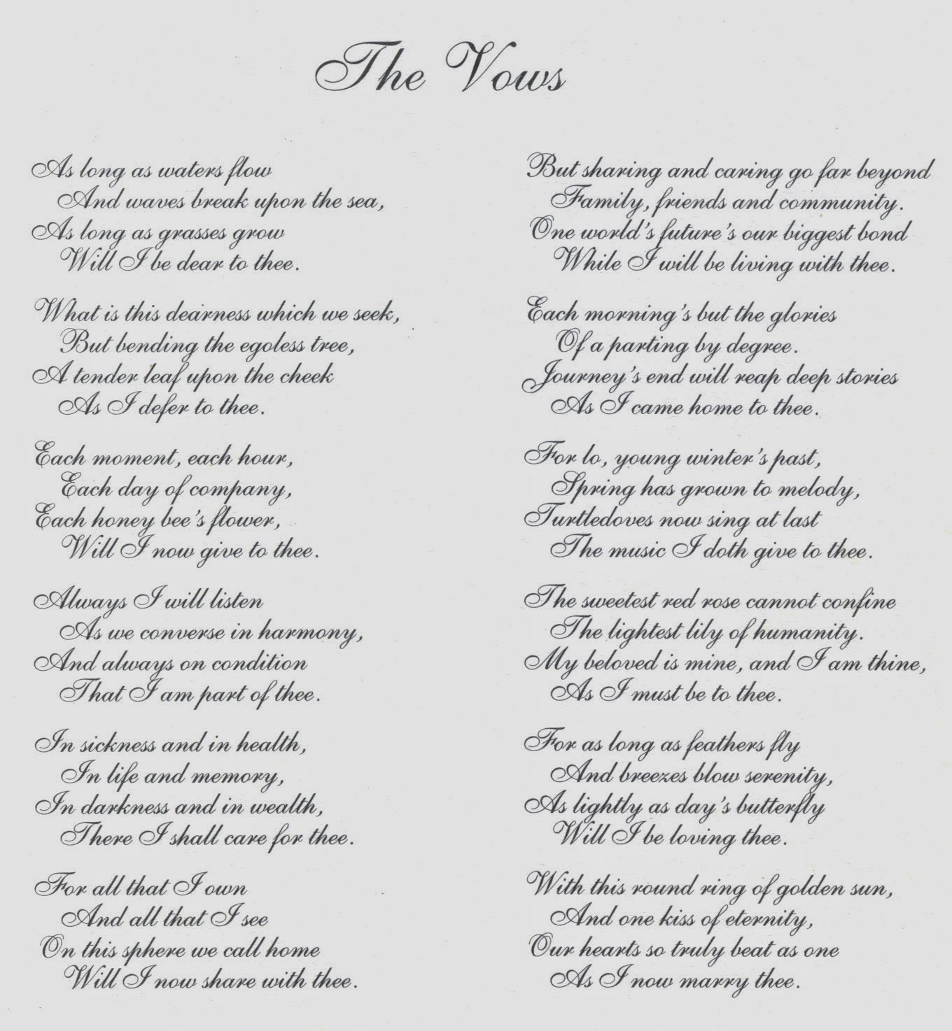 Dr Seuss Wedding Vows
 Wedding Vows