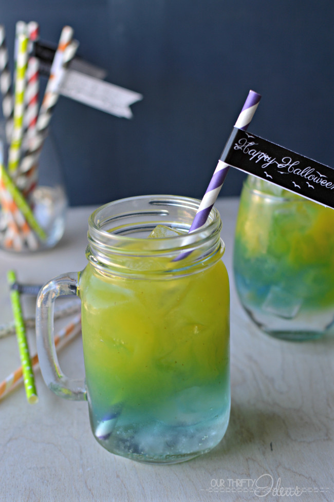 Drinking Halloween Party Ideas
 Layered Halloween Drink Our Thrifty Ideas