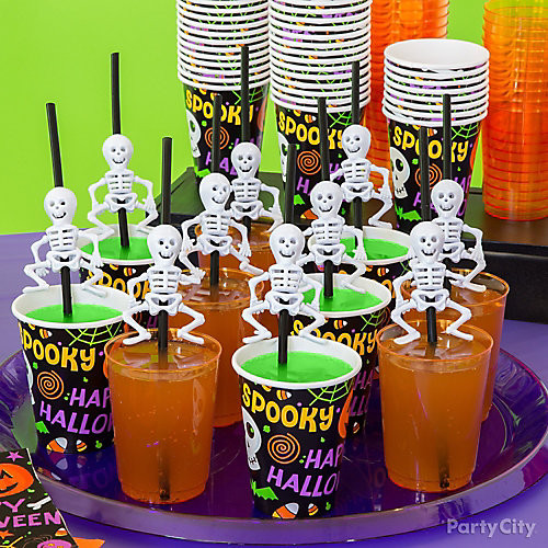 Drinking Halloween Party Ideas
 Kid Friendly Skeleton Straws Drink Idea Kid Friendly