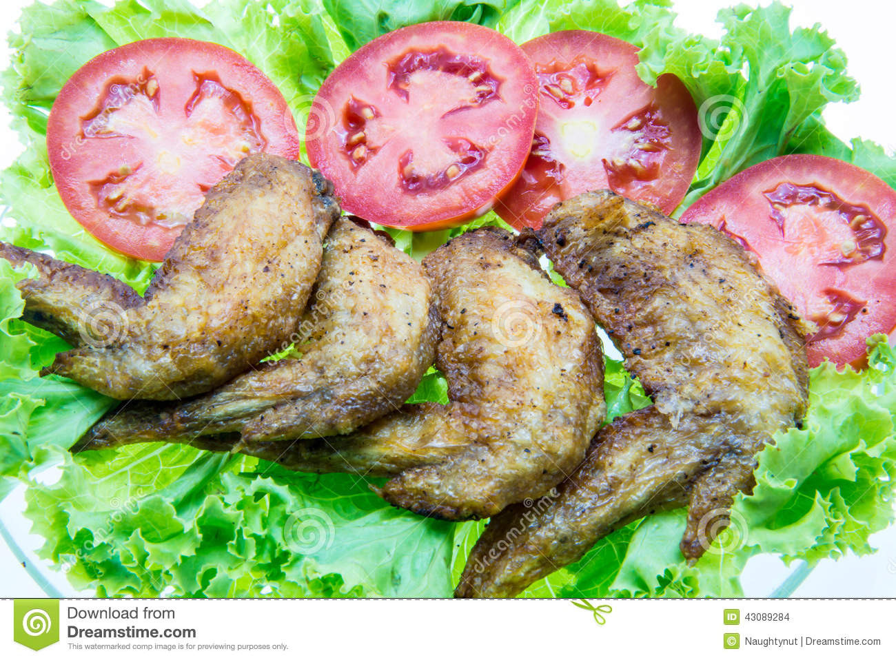 Dry Rub Chicken Wings Deep Fried
 Dry Rub Deep Fried Chicken Wings Stock Image