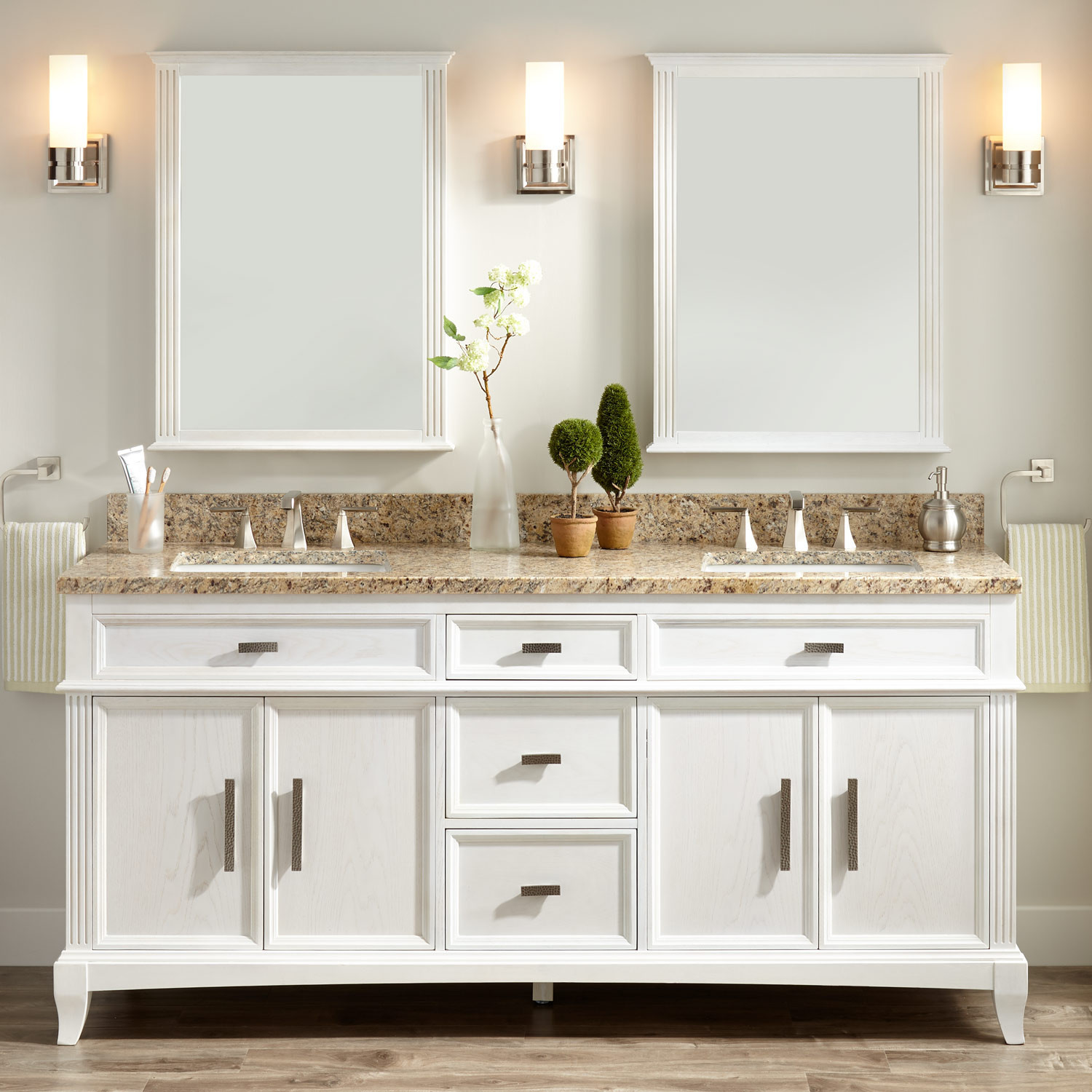 Dual Bathroom Sink
 72" Livia Double Vanity for Rectangular Undermount Sinks