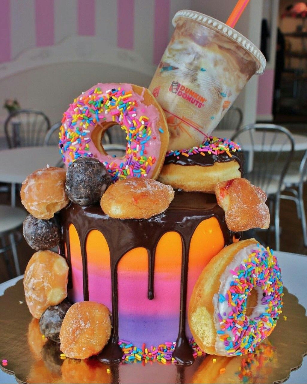 Dunkin Donuts Birthday Cake
 Pin by Tomesha Manora on Duncan s Donut Party 2️⃣