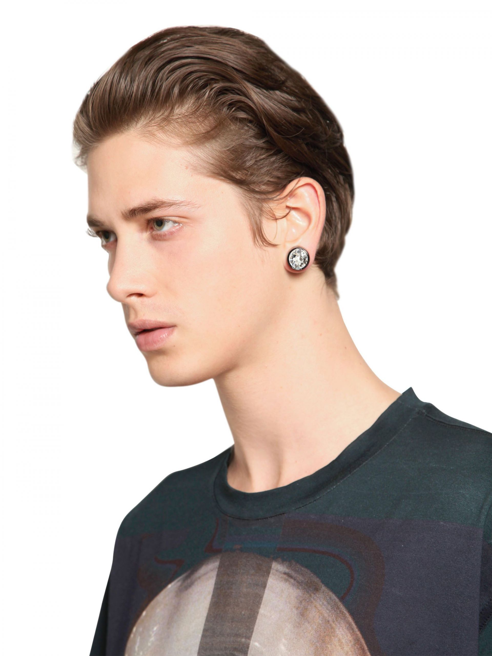 Earring Men
 Givenchy Svarowsi Crystals Magnetic Earrings in Black for