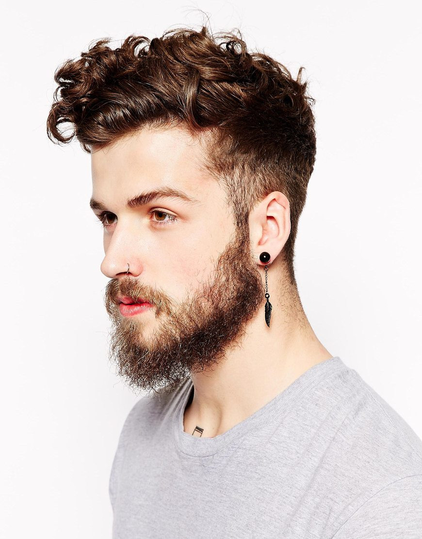 Earring Men
 Lyst ASOS Plug Earring Pack with Stud and Feather in