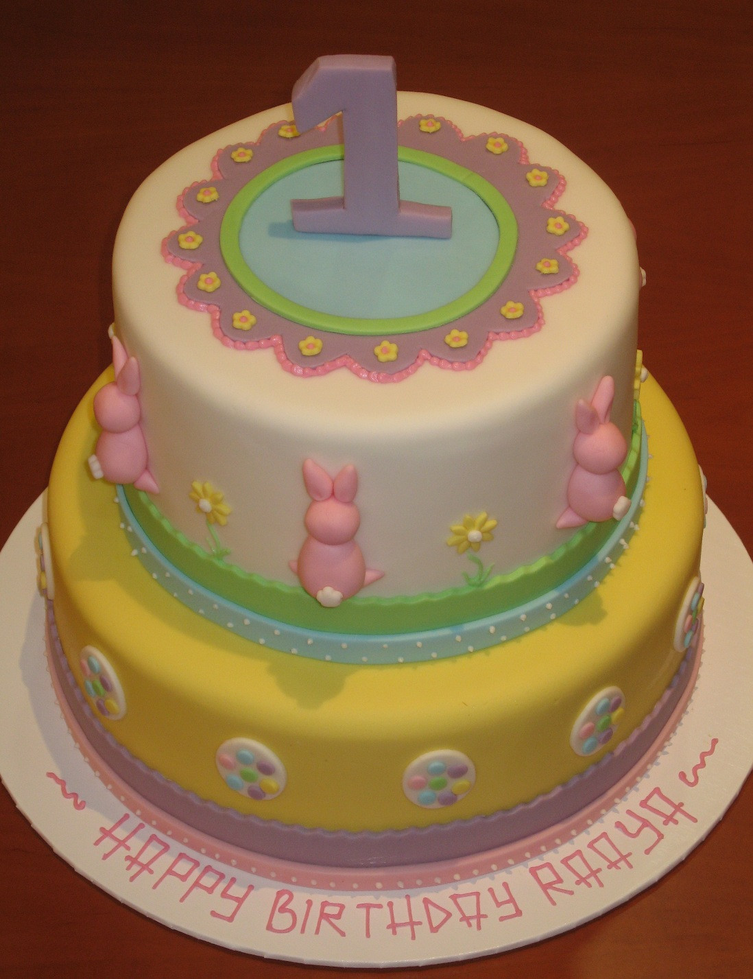 Easter Birthday Cake
 Let Them Eat Cake Easter themed 1st Birthday cake